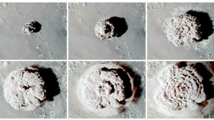 Eruptia vulcanica din Tonga, cea mai puternica inregistrata vreodata. Cum s-a vazut din spatiu - VIDEO
