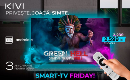 Preturi noi la televizoarele KIVI de Black Friday: Smart TV + Cloud Gaming