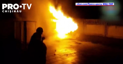 Ternovca, regiunea transnistreana, a luat foc aseara. S-a intamplat din cauza unei defectiuni a unei linii electrice