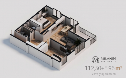 Apartament cu terasa de la Milanin Residence: tot ce conteaza intr-un singur loc
