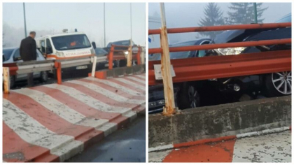 Carambol in Romania. 17 masini, printre care si o ambulanta, au fost implicate intr-un accident in apropiere de Brasov Carambol in Romania. 17 masini, printre care si o ambulanta, au fost implicate intr-un accident in apropiere de Brasov