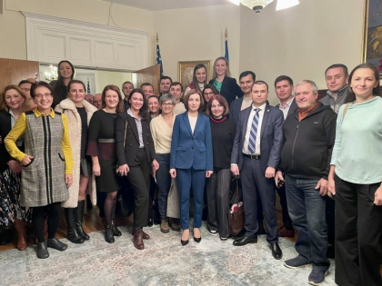 Sefa statului, la intrevedere cu moldovenii stabiliti in Statele Unite: "Am discutat despre situatia de acasa"