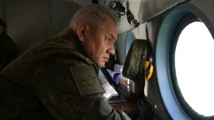 Serghei Soigu spune ca a inspectat in Ucraina trupele din prima linie a razboiului. Cum s-a filmat ministrul rus al Apararii