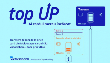 Top UP: transfera-ti bani de pe orice card pe contul tau Victoriabank
