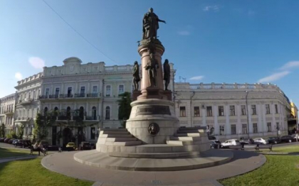 Odesa: A inceput demontarea gardului din jurul monumentului lui Ecaterina a II-a
