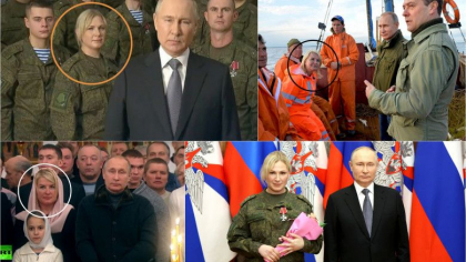 Cine este blonda misterioasa care apare in toate imaginile cu Putin interpretand diferite roluri - FOTO Cine este blonda misterioasa care apare in toate imaginile cu Putin interpretand diferite roluri - FOTO
