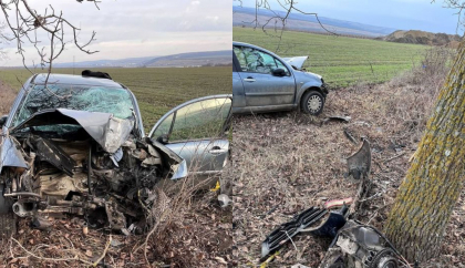Accident tragic la Hincesti. O tanara a murit pe loc, dupa ce s-a izbit cu masina de un copac. Cum s-a intamplat totul - FOTO 