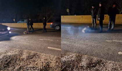 O femeie - lovita in plin de o masina pe o strada din capitala. Politia si ambulanta - la locul accidentului - FOTO O femeie - lovita in plin de o masina pe o strada din capitala. Politia si ambulanta - la locul accidentului - FOTO