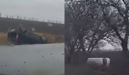 Doua masini s-au rasturnat, iar alte doua au fost avariate, in urma unui accident, la Leova. Cel putin patru echipaje ale politiei au intervenit - VIDEO