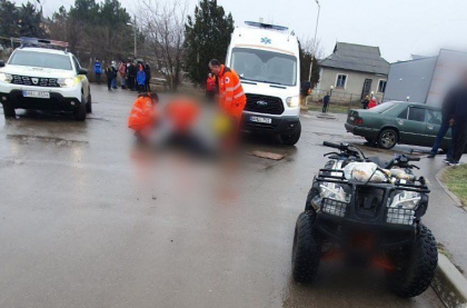 Accident la Causeni. Un barbat a ajuns la spital, dupa ce s-a rasturnat cu ATV-ul. Cum s-a intamplat totul 