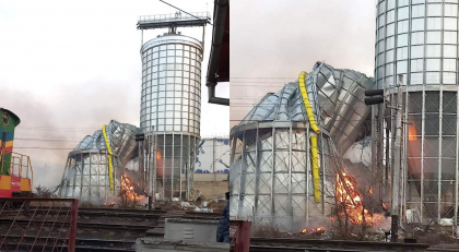 Slusari, despre incendiul de la Portul Giurgiulesti: „Mai bine de o luna mocnesc ramasitele floarei soarelui cu mirosul insuportabil pentru locuitorii satului. Cine poarta vina pentru incendiu?”