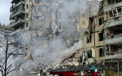 Tragedia din Dnipro, Ucraina: Salvatorii au indepartat 8,5 tone de moloz, 25 de persoane sunt in continuare disparute
