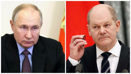 Kremlinul anunta ca Putin este deschis "la discutii" cu Olaf Scholz. Cancelarul german: "Este necesar sa vorbim"
Kremlinul anunta ca Putin este deschis "la discutii" cu Olaf Scholz. Cancelarul german: "Este necesar sa vorbim"