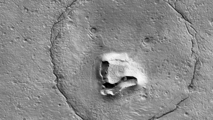NASA a fotografiat pe Marte o imagine care arata ca fata unui urs - FOTO 