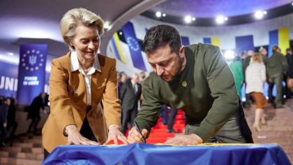 Incepe primul summit UE - Ucraina de la declansarea razboiului. Liderii europeni au mers la Kiev Incepe primul summit UE - Ucraina de la declansarea razboiului. Liderii europeni au mers la Kiev