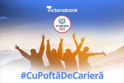 Victoriabank TOP angajator 2022. #HumanBanking, atunci cand angajatii sunt prioritate.