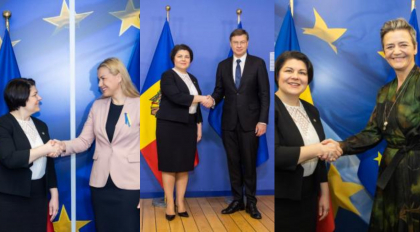 Natalia Gavrilita, la intrevedere cu vicepresedintele Comisiei Europene, vicepresedintele executiv al Comisiei Europene si eurocomisarul pentru energie. Ce subiecte au fost discutate de oficiali