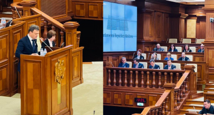 Candidatul desemnat la functia de prim-ministru al Republicii Moldova, Dorin Recean - discurs in plenul Parlamentului: „Este important sa construim Europa la noi acasa” Candidatul desemnat la functia de prim-ministru al Republicii Moldova, Dorin Recean - discurs in plenul Parlamentului: „Este important sa construim Europa la noi acasa”