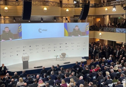 Zelenski, la Conferinta de Securitate de la Munchen: Ucraina lupta cu Rusia ca David impotriva lui Goliat. Din pacate, Ucraina nu are „Prastia lui David” din Israel Zelenski, la Conferinta de Securitate de la Munchen: Ucraina lupta cu Rusia ca David impotriva lui Goliat. Din pacate, Ucraina nu are „Prastia lui David” din Israel
