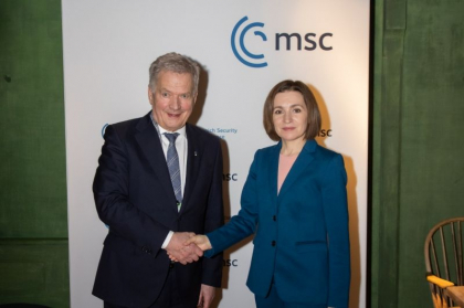 Provocarile de securitate pe care le intampina tara noastra, discutate de Maia Sandu si omologul sau finlandez, la Munchen  - FOTO