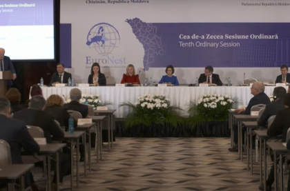 Inaugurare celei de-a X-a sesiune ordinare a Adunarii Parlamentare Euronest, la Chisinau. Sefa statului si presedintele Parlamentului - prezenti la sedinta - VIDEO