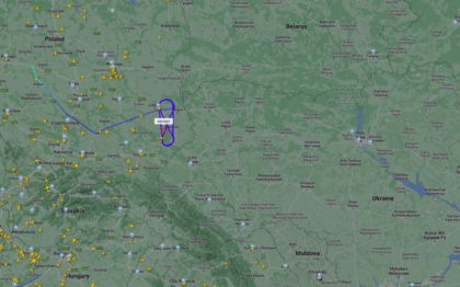 Avioane de supraveghere ale Fortelor Aeriene americane au zburat in cerc in apropierea granitei dintre Polonia si Ucraina, pentru a monitoriza spatiul aerian in timpul vizitei lui Biden la Kiev 