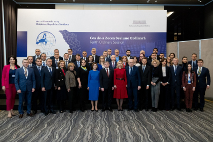 Rezolutia prin care se cere inceperea negocierilor de aderare cu Moldova si Ucraina pana la finalul anului - votata de eurodeputatii si parlamentarii Euronest, la Chisinau - FOTO