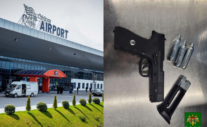 O cetateanca a Ecuadorului - retinuta pe Aeroportul International Chisinau, dupa ce a incercat sa iasa din tara cu un pistol pneumatic