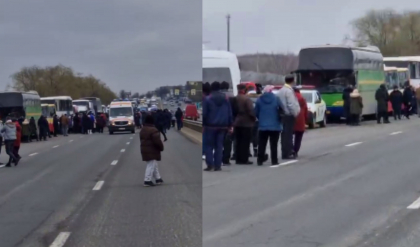 Persoanele care vin in centrul capitalei pentru a protesta au blocat intrarea in Chisinau. Politia a intervenit. Cum reactioneaza protestatarii - VIDEO Persoanele care vin in centrul capitalei pentru a protesta au blocat intrarea in Chisinau. Politia a intervenit. Cum reactioneaza protestatarii - VIDEO