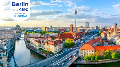 Zbor direct Chisinau-Berlin!
Zbor direct Chisinau-Berlin!