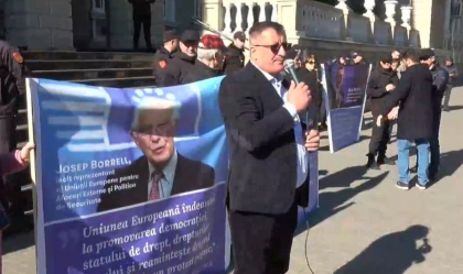 LIVE. Protest in fata MAI. Partidul SOR: „Cerem respectarea dreptului universal al cetatenilor la protest”