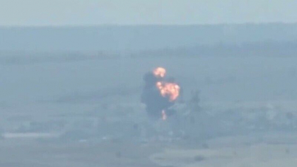 Ucrainenii au doborat un avion militar rusesc langa Bahmut - VIDEO