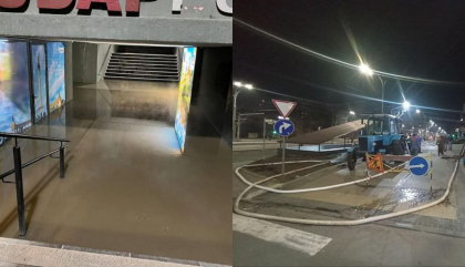 O noua avarie la reteaua de termoficare, in capitala. Un pasaj subteran - inundat cu apa, iar mai multor consumatori li s-a stopat livrarea de energie termica - FOTO