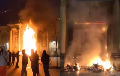Peste 3,5 milioane de francezi au iesit ieri in strada in toata tara. Protestatarii au dat foc primariei din Bordeaux - VIDEO
Peste 3,5 milioane de francezi au iesit ieri in strada in toata tara. Protestatarii au dat foc primariei din Bordeaux - VIDEO