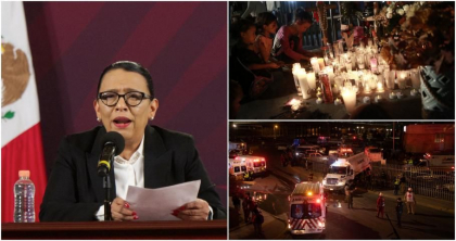 Momentul in care a izbucnit incendiul de la centrul de detentie din Mexic. Trei agenti le-au intors spatele migrantilor, 39 de oameni au murit - VIDEO
Momentul in care a izbucnit incendiul de la centrul de detentie din Mexic. Trei agenti le-au intors spatele migrantilor, 39 de oameni au murit - VIDEO
