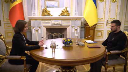 Volodimir Zelenski, despre vizita Maiei Sandu, la Bucea: Vom continua sa construim relatii de prietenie intre statele noastre - VIDEO