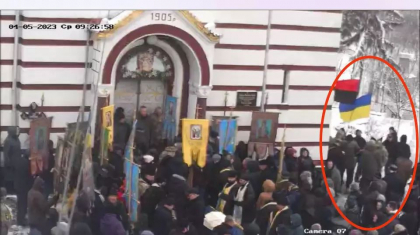Scandal intr-o biserica din regiunea Cernauti, dupa ce preotii afiliati Moscovei nu au primit sicriul unui soldat ucis de rusi, iar credinciosii au spart usa - VIDEO 