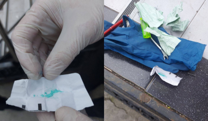 A fost prins cu droguri in centrul capitalei. Un barbat a recunoscut ca are la el droguri, dupa ce a fost oprit de oamenii legii pentru a fi verificat - FOTO
