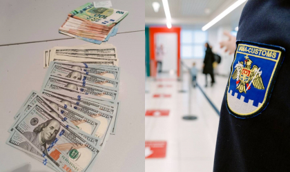 A incercat sa iasa din tara cu peste 17 mii de dolari si doua mii de euro nedeclarati. Un cetatean strain - supus controlului pe Aeroportul International Chisinau - FOTO