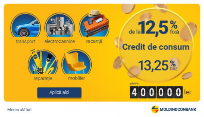 Obtine rapid si avantajos un credit de pana la 400 000 de lei cu rata fixa Obtine rapid si avantajos un credit de pana la 400 000 de lei cu rata fixa