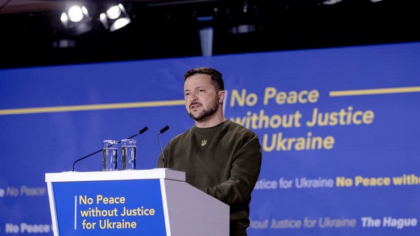 Zelenski cere, la Haga, infiintarea unui Tribunal Special pentru crima agresiunii: „Vrem toti sa vedem alt Vladimir aici, la Haga” Zelenski cere, la Haga, infiintarea unui Tribunal Special pentru crima agresiunii: „Vrem toti sa vedem alt Vladimir aici, la Haga”