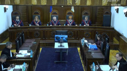 Sedinta Curtii Constitutionala de examinare a sesizarii privind verificarea constitutionalitatii partidului SOR. Cererea partidului privind sistarea procesului de control al constitutionalitatii - respinsa Sedinta Curtii Constitutionala de examinare a sesizarii privind verificarea constitutionalitatii partidului SOR. Cererea partidului privind sistarea procesului de control al constitutionalitatii - respinsa