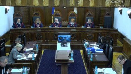 A cincea sedinta a Curtii Constitutionale, in care este examinata sesizarea Guvernului privind verificarea constitutionalitatii partidului SOR - VIDEO