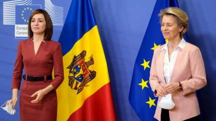 Conferinta de presa sustinuta de presedintele Republicii Moldova, Maia Sandu si presedintele Comisiei Europene, Ursula von der Leyen
