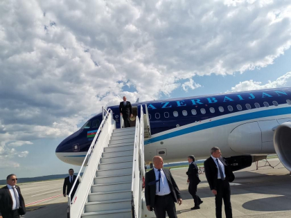 Presedintele Azerbaidjanului a ajuns la Chisinau pentru a participa la Summitul Comunitati Politice Europene - FOTO