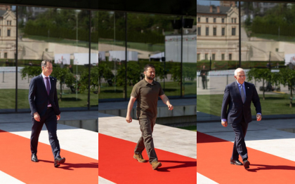 Borrell, Zelenski, Iohannis, Ursula,  - printre liderii europeni ce au pasit deja pe covorul rosu de la Bulboaca - GALERI FOTO 