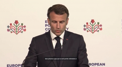 Presedintele Frantei, Emmanuel Macron, a facut declaratii de presa la incheierea Summitului Comunitatii Politice Europene - VIDEO Presedintele Frantei, Emmanuel Macron, a facut declaratii de presa la incheierea Summitului Comunitatii Politice Europene - VIDEO