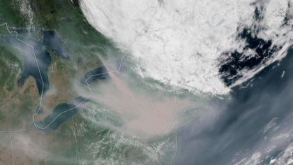 Fumul de la incendiile din Canada a traversat Atlanticul si a ajuns pana in Norvegia Fumul de la incendiile din Canada a traversat Atlanticul si a ajuns pana in Norvegia