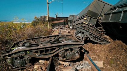 Un tren de marfa a deraiat in Belgorod, aproape de granita cu Ucraina. Rusii nu cunosc cauzele accidentului