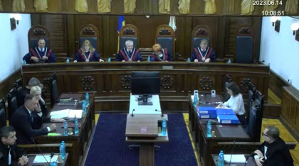 Sedinta Curtii Constitutionale in care se examineaza sesizarea Guvernului privind scoaterea partidului SOR in afara legii, amanata pana pe 19 iunie